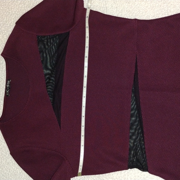 Express Burgundy Dress. Size 10 - Picture 3 of 6